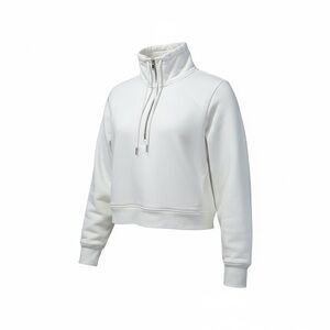 Target Women's White High-Neck Crop Sweatshirt